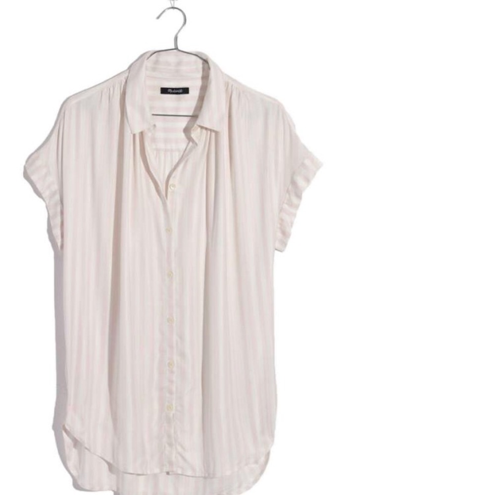 Madewell Central Shirt in Pink - XS